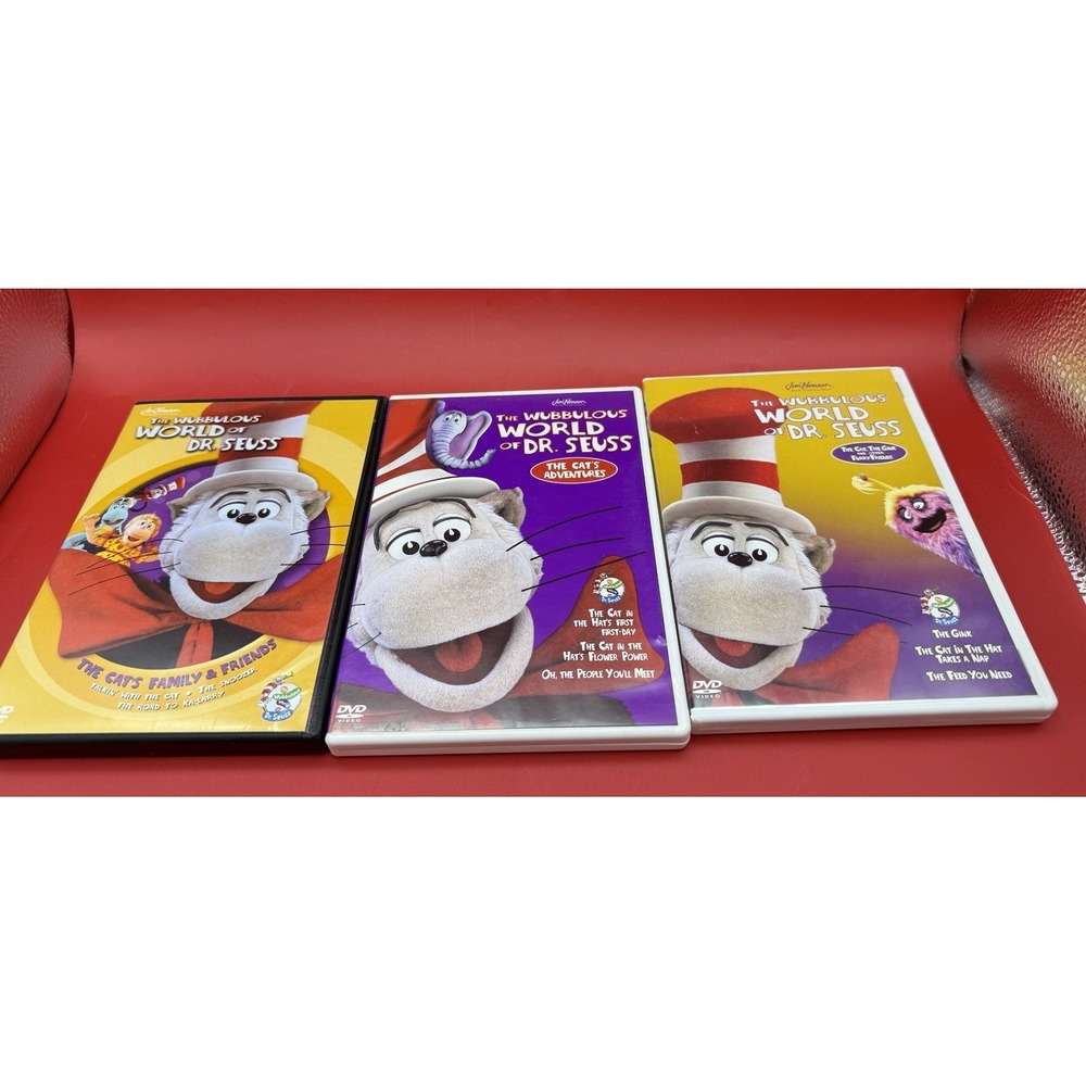 Set Of 3 The Wubbulous World of Dr. Seuss DVDs Jim Henson